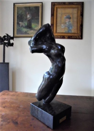 Verkocht.Brons beeld.Rodin.August Rodin (1840 -1917).Torso d'Adele.